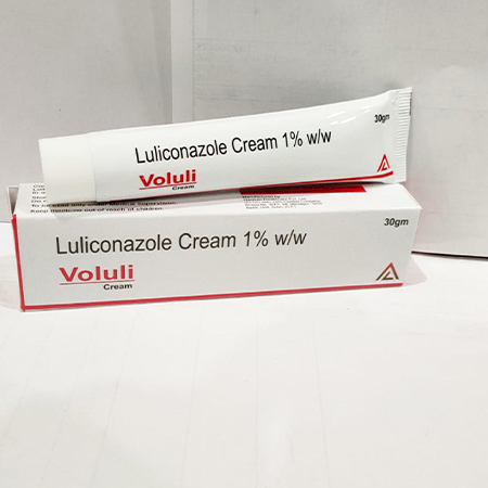 Product Name: Voluli, Compositions of Luliconazole Cream 1% w/w are Luliconazole Cream 1% w/w - Arvoni Lifesciences Private Limited