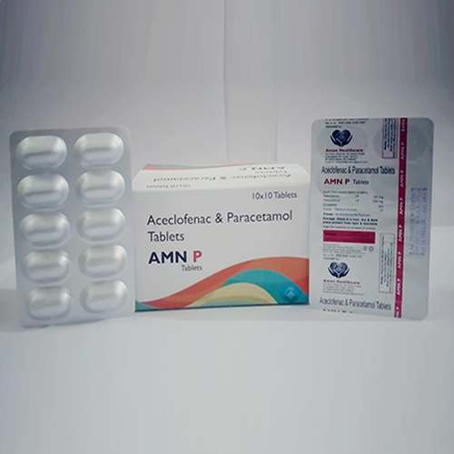 Product Name: Amn P, Compositions of Amn P are Aceclofenac  & Paracetamol Tablets - Aman Healthcare