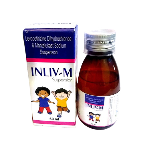 Product Name: INLIV M, Compositions of INLIV M are Levocetirizine Dihydrochloride & Montelukast Sodium Suspension - Insta Care Lifesciences