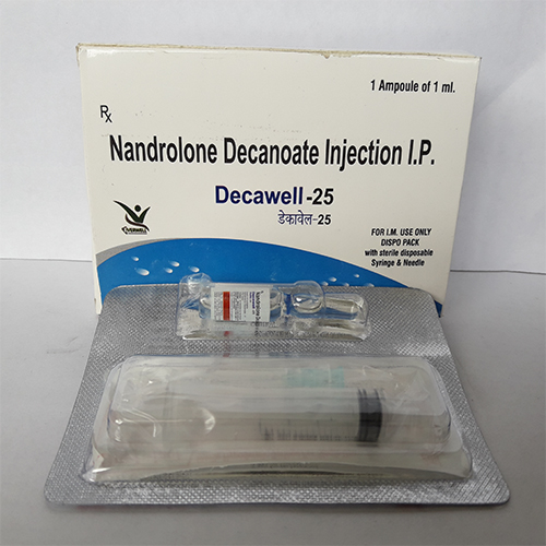 Product Name: Decawell 25 , Compositions of Decawell 25  are Nandrolone Decanoate Injection I.P - Orange Biotech Private Limited