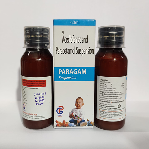 Product Name: Paragam, Compositions of Paragam are Aceclofenac And Paracetamol Suspension  - Gamro Pharmaceuticals