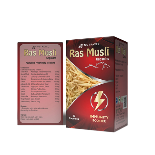 Product Name: Ras Musli, Compositions of Ras Musli are IMMUNITY BOOSTER - Nutravel Healthcare