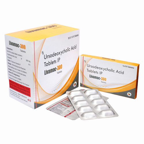 Product Name: Livamac 300, Compositions of Ursodeoxycholic Acid Tablets IP are Ursodeoxycholic Acid Tablets IP - MK Healthcare