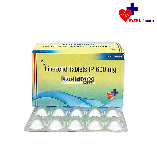 Product Name: Rzolid 600, Compositions of Linezolid tablets IP 600 mg are Linezolid tablets IP 600 mg - Ryze Lifecare