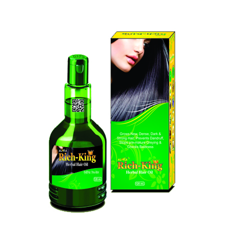 Product Name: Rich King, Compositions of Rich King are Grows New, Dense, Dark & Strong Hair Preverts Dandruff - Epsilon Biotech