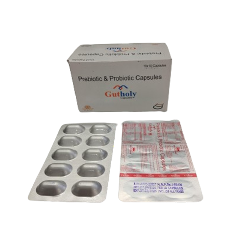 Product Name: 	 GUTHOLY, Compositions of 	 GUTHOLY are Prebiotic & Probiotic Capsules - Holy Evolution Pharma