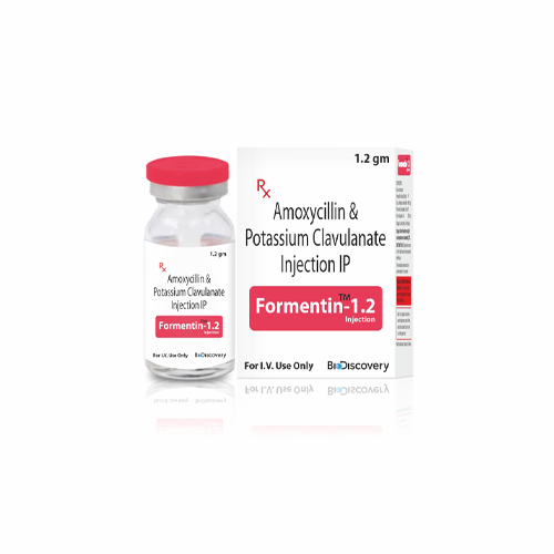 Product Name: Formentin 1.2, Compositions of Formentin 1.2 are Amoxycillin & Potassium Clavulanate Injection IP - Biodiscovery Lifesciences Private Limited