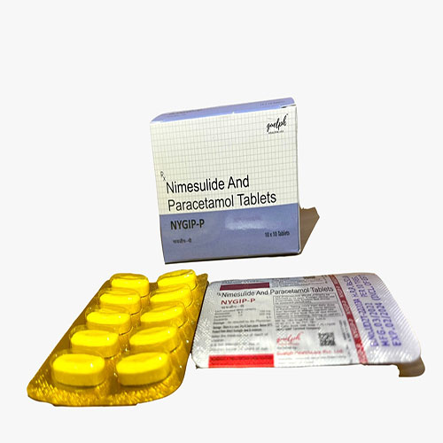 Product Name: Nygip P, Compositions of Nygip P are Nimesulide And Paracetamol Tablets - Guelph Healthcare Pvt. Ltd