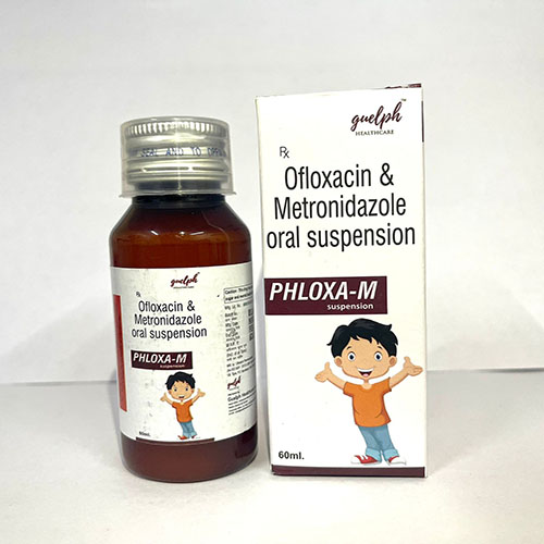 Product Name: Phloxa M, Compositions of Ofloxacin & Metronidazole Oral Suspension are Ofloxacin & Metronidazole Oral Suspension - Guelph Healthcare Pvt. Ltd