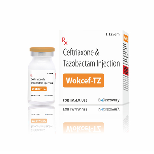 Product Name: Wokcef TZ, Compositions of Wokcef TZ are Ceftriaxone & Tazobactam Injection - Biodiscovery Lifesciences Private Limited