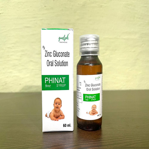 Product Name: Phinat, Compositions of are Zinc Gluconate Oral Solution - Guelph Healthcare Pvt. Ltd