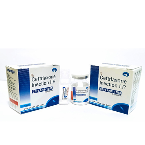 Product Name: Ceflane 1GM, Compositions of Ceflane 1GM are Ceftrizxone Injection I.P - Ryland Health Care