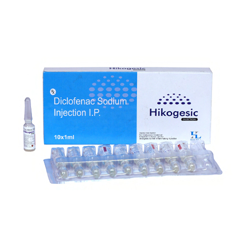 Product Name: Hikogesic, Compositions of Hikogesic are Diclofenac Sodium Injection I.P - Hikona Lifesciences