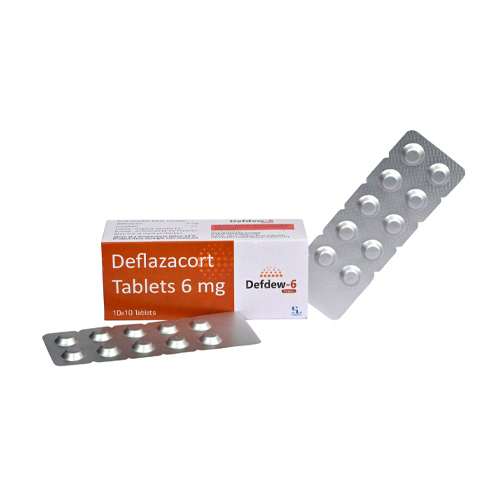 Product Name: Defdew 6, Compositions of Defdew 6 are Deflazacort Tablets 6 mg - Hikona Lifesciences