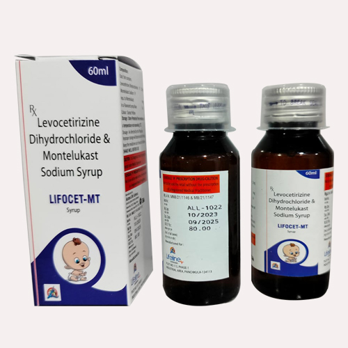 Product Name: LIFOCET MT, Compositions of LIFOCET MT are Levocetirizine Dihydrochloride & Montelukast Sodium Syrup - Access Life Science