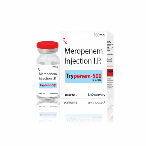 Product Name: Trypenem 500, Compositions of Trypenem 500 are Meropenem Injection I.P - Biodiscovery Lifesciences Private Limited