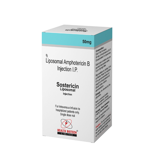 Product Name: SOSTERICIN, Compositions of SOSTERICIN are Liposomal Amphotericin B Injection I.P. - Health Biotech Limited