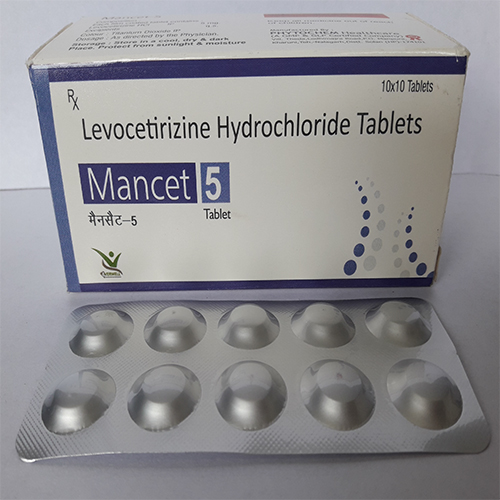 Product Name: Mancet  5 , Compositions of Mancet  5  are Levocetirizine Hydrochloride Tablets  - Orange Biotech Private Limited