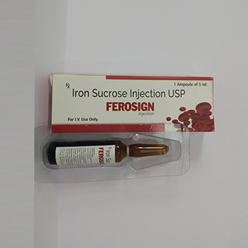 Product Name: Ferosign, Compositions of Ferosign are Iron Sucrose Injection USP - Medifame Biotech