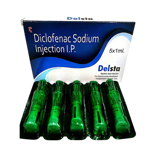 Product Name: DELSTA, Compositions of DELSTA are Diclofenac Sodium Injection IP - Insta Care Lifesciences