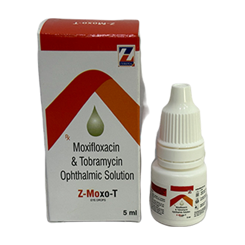 Product Name: Z Moxo T, Compositions of Z Moxo T are Moxifloxacin & Tobramycin Ophthalmic Solution - Zerdia Healthcare Private Limited