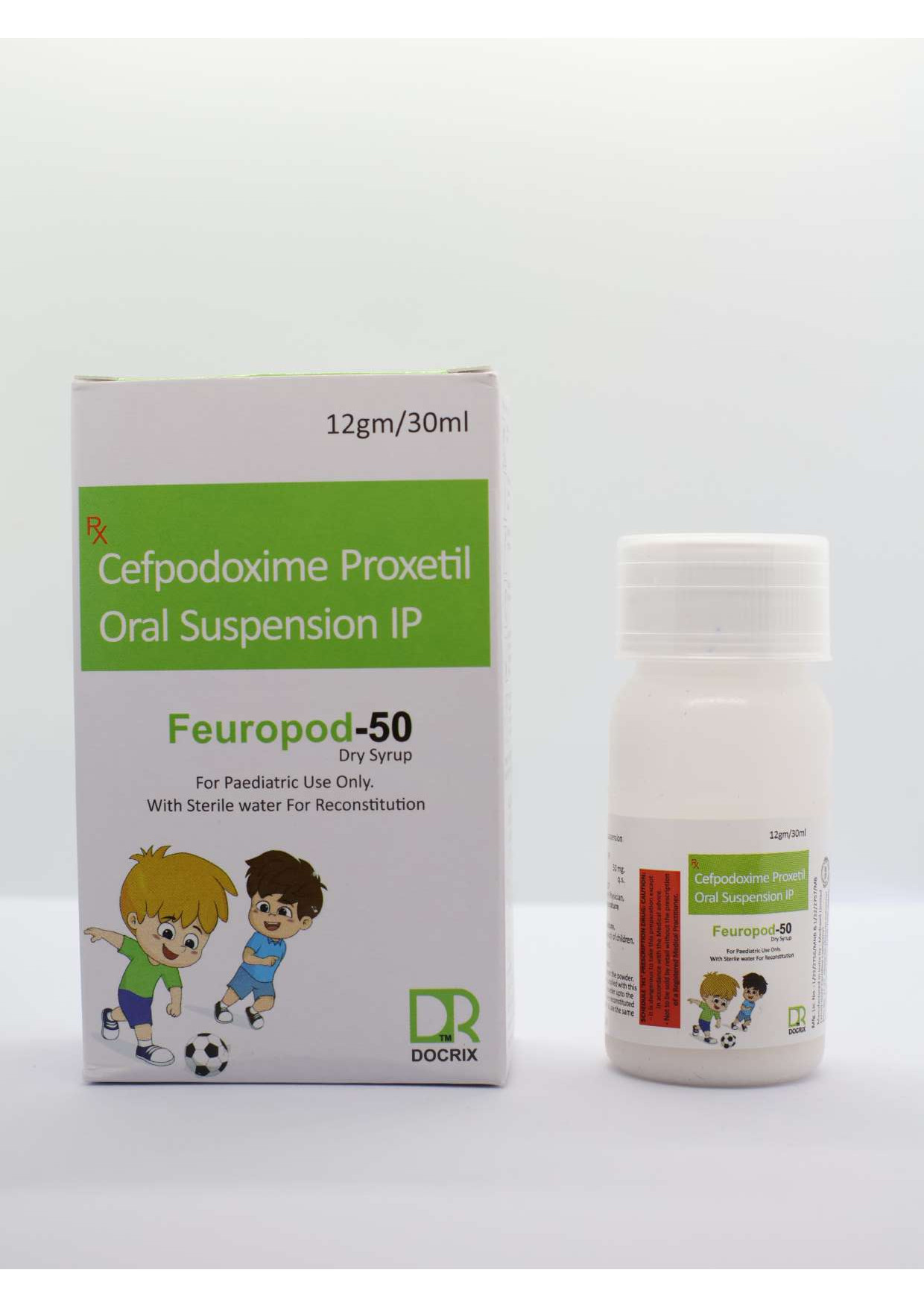 Product Name: Feuropod 50, Compositions of Feuropod 50 are Cefpodoxime Proxetil Oral Suspension IP - Docrix Healthcare