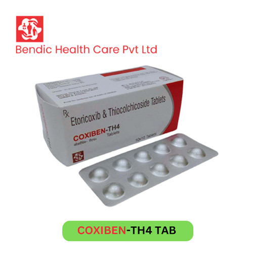 Product Name: COXIBEN TH4, Compositions of Etoricoxib & Thicolchicoside Tablets are Etoricoxib & Thicolchicoside Tablets - Bendic Healthcare Private Limited