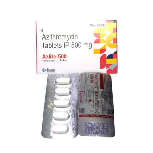 Product Name: AZLITE 500, Compositions of AZLITE 500 are Azithromycin Tablets IP 500 mg - EthixElite Lifesciences Private Limited