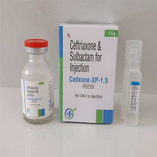 Product Name: Cadxone XP 1.5, Compositions of are Ceftriaxone & sulbactom For Injection - Caddix Healthcare