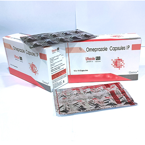 Product Name: Ufezole 20, Compositions of Ufezole 20 are Omeprazole Capsules IP - Euphony Healthcare