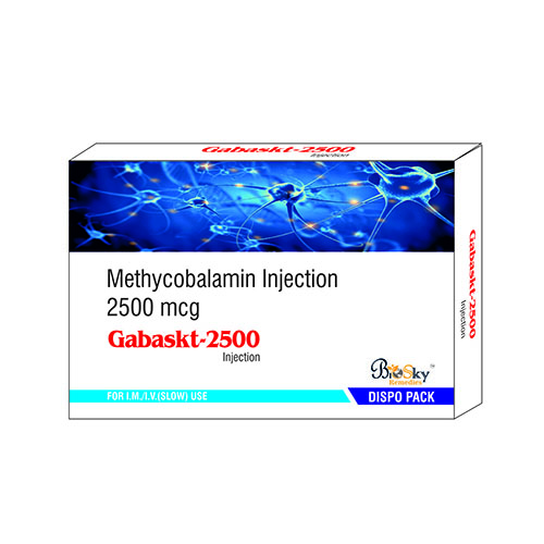 Product Name: Gabaskt 2500, Compositions of Gabaskt 2500 are Methylcobalamin Injection 2500 mcg - Biosky Remedies