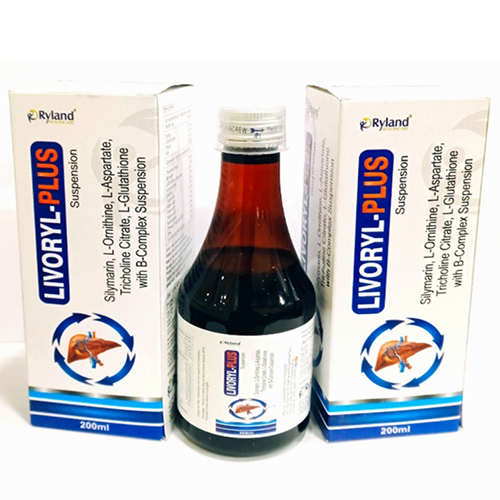 Product Name: Livoryl Plus, Compositions of Livoryl Plus are Silyamanin, L-Ornithine, L-Aspartate, Tricholine Citrate, L-Glitathione With B-Complex Suspension   - Ryland Health Care