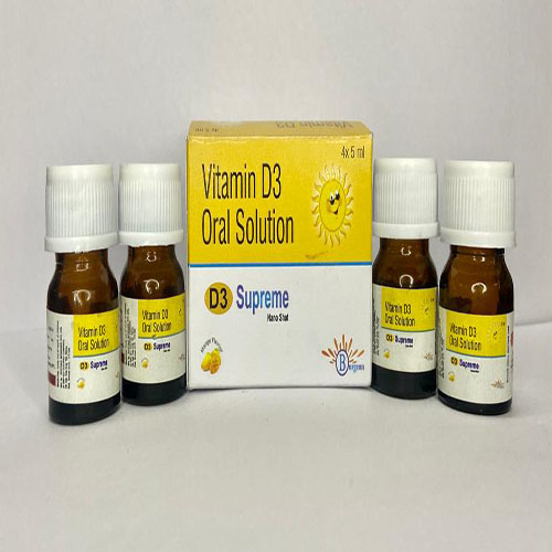 Product Name: D3 Supreme, Compositions of are Vitamin D3 Oral Solution - Burgeon Health Series Pvt Ltd