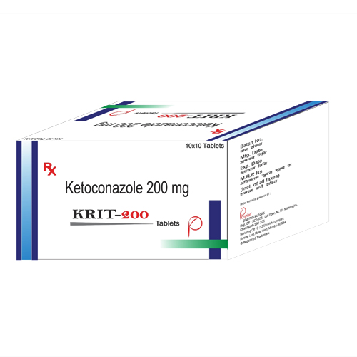 Product Name: KRIT 200, Compositions of KRIT 200 are Ketocanazole 200mg - Krishlar Pharmaceutical