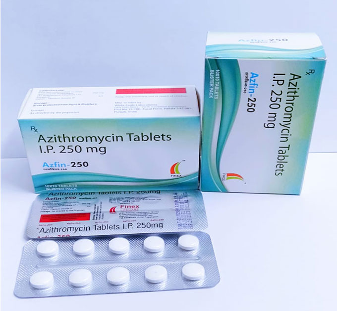 Product Name: Azfin 250, Compositions of Azfin 250 are Azithromycin - Finex Lifecare Private Limited