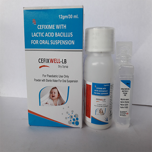 Product Name: CEFIXWELL LB  Dry Syrup , Compositions of CEFIXWELL LB  Dry Syrup  are CEFIXIME WITH LACTIC ACID BACILLUS FOR ORAL SUSPENSION  - Orange Biotech Private Limited