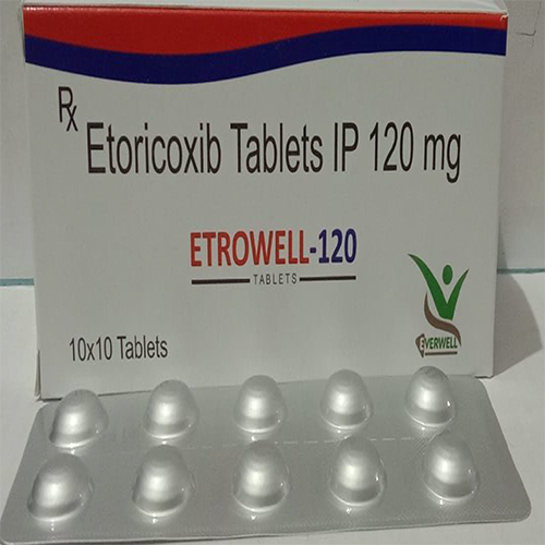 Product Name: ETROWELL 120 , Compositions of ETROWELL 120  are Etoricoxib Tablets IP 120 mg  - Orange Biotech Private Limited