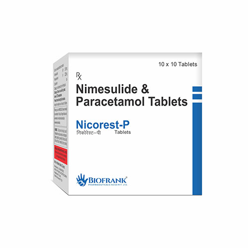 Product Name: Nicorest P, Compositions of Nicorest P are Nimesulide & Paracetamol Tablets  - Biofrank Pharmaceuticals India Private Limited