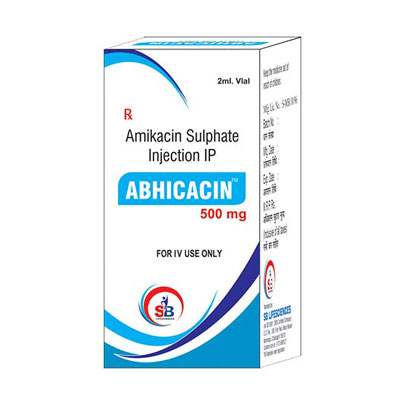 Product Name: Abhicacin, Compositions of Abhicacin are  Amikacin Sulphate injection IP - SB LIFESCIENCES