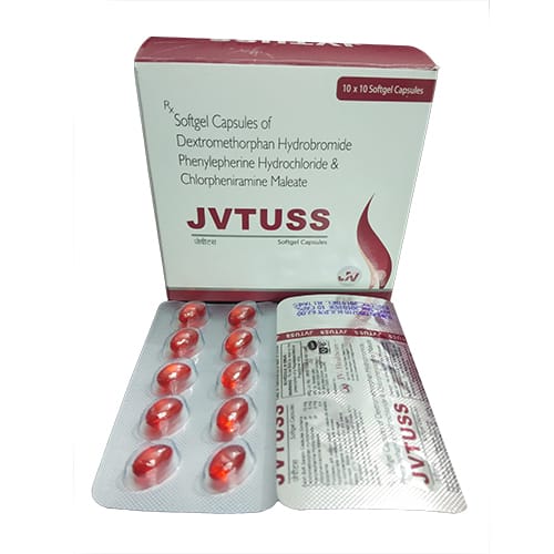 Product Name: JVTUSS LS Syrup, Compositions of JVTUSS LS Syrup are  Levosalbutamol Sulphate 1 mg  - Ambroxol HCl 30 mg  - Guaiphenesin 50mg  - JV Healthcare