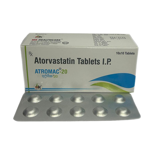 Product Name: ATROMAC 20, Compositions of Atorvastatin Tablets I.P are Atorvastatin Tablets I.P - MK Healthcare