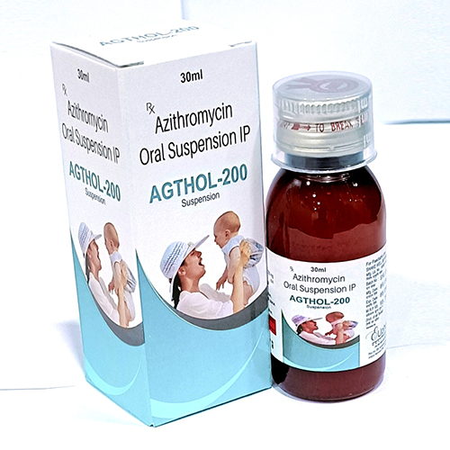 Product Name: Agthol 200, Compositions of Agthol 200 are Azithromycin Oral Suspension I.P. - Euphony Healthcare