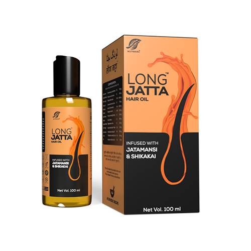 Product Name: LONG JATTA HAIR OIL, Compositions of INFUSED WITH JATAMANSI & SHIKAKAI are INFUSED WITH JATAMANSI & SHIKAKAI - Nutravel Healthcare