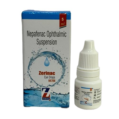 Product Name: Zerinac, Compositions of Zerinac are Nepafenac Ophthalmic Suspension - Zerdia Healthcare Private Limited