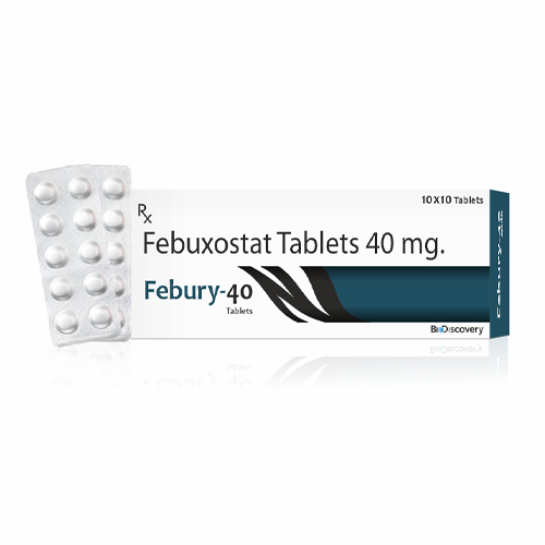 Product Name: Febury 40, Compositions of Febury 40 are Febuxostat Tablets 40 mg. - Biodiscovery Lifesciences Private Limited