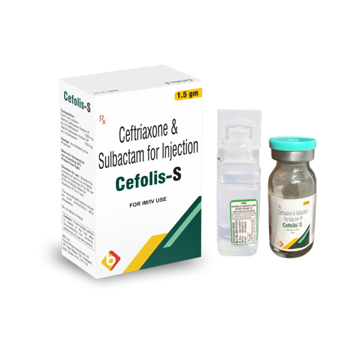 Product Name: CEFOLISH S, Compositions of CEFOLISH S are Ceftriaxone & Sulbactam for Injection  - Biopolis Lifesciences Private Limited