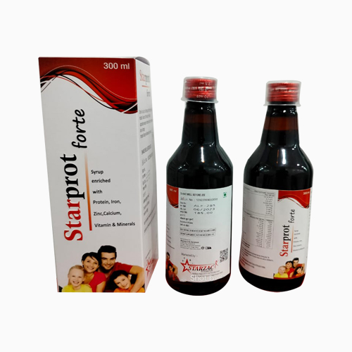 Product Name: STARPROT, Compositions of  Syrup Enriched With Protine, Iron, Zinc, Calcium, Vitamin & Minerals are  Syrup Enriched With Protine, Iron, Zinc, Calcium, Vitamin & Minerals - Access Life Science