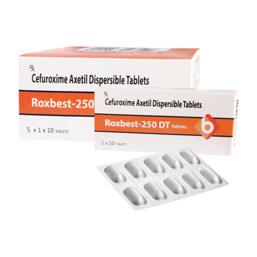 Product Name: ROXBEST 250 DT, Compositions of ROXBEST 250 DT are Cefuroxime-Axetil Dispersible Tablets  - Biopolis Lifesciences Private Limited