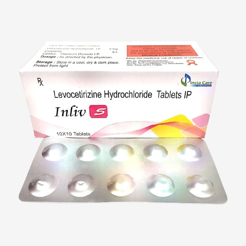 Product Name: INLIV S, Compositions of INLIV S are Levosalbutamol Hydrochloride Tablets IP - Insta Care Lifesciences