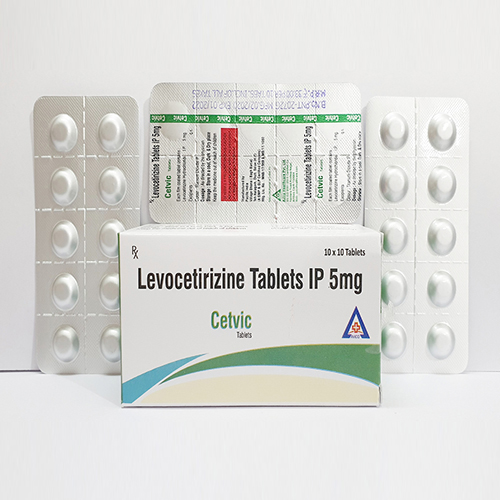 Product Name: Cetvic, Compositions of Cetvic are Levocetrizine Talets IP 5mg - Avico Healthcare Pvt Ltd